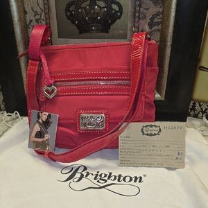 NWOT BRIGHTON NYLON PUNCH COLOR SHOULDER W/ ADJUSTABLE STRAP TO GO CROSSBODY